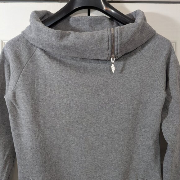 Vans of the Wall Women's High Cowl Neck Grey Sweater - 1/4 zip - Size XS - Picture 2 of 12